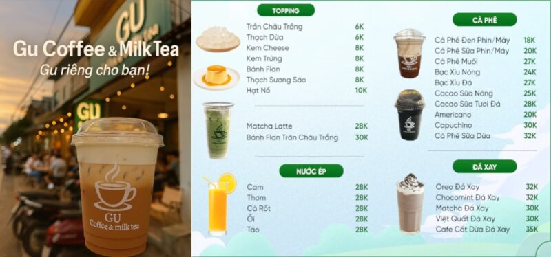 Cà phê Gu đậm đà, giá lại cực kỳ dễ chịu