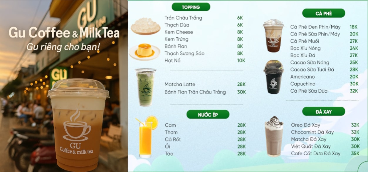 Cà phê Gu đậm đà, giá lại cực kỳ dễ chịu