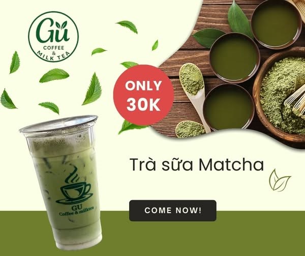 Đa dạng thức uống với mọi đối tượng tại Gu Coffee & Milk Tea