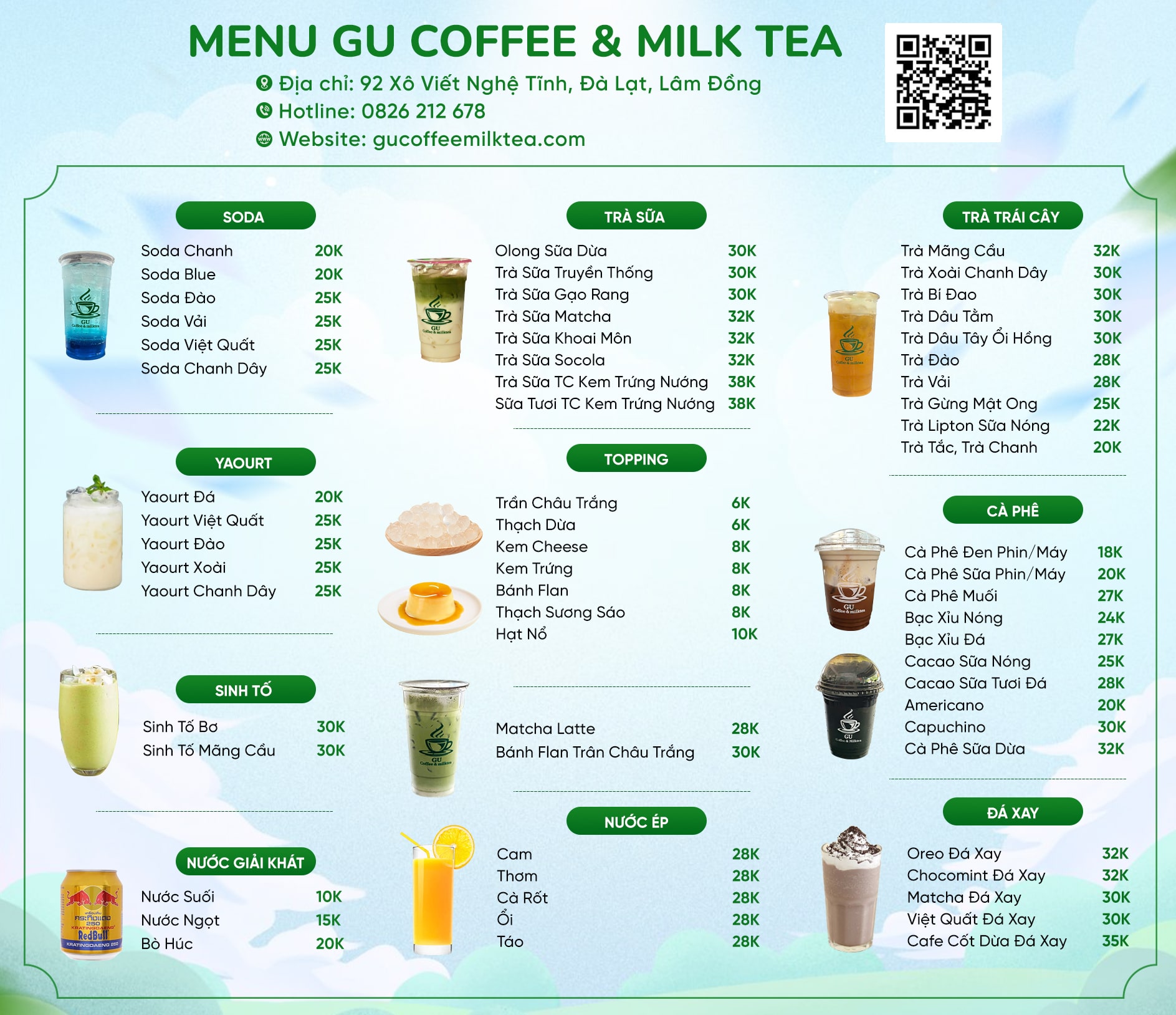 menu gu coffee